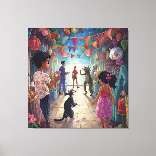 Toile The Market Between Worlds (Recto)