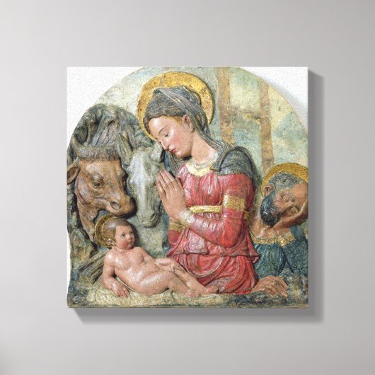 Toile The Nativity, c.1460 (painted terracotta) (Recto)