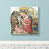 Toile The Nativity, c.1460 (painted terracotta) (Insitu (Plancher de Bois))