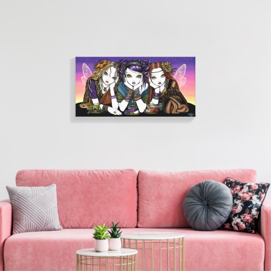 Toile Thé Pour Trois Fées Urbaines Du Parti KiKi Canvs I (Insitu(Salon))