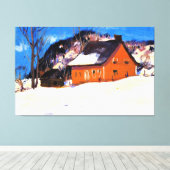 Toile The Red House by Clarence Gagnon (Insitu (Plancher de Bois))