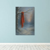 Toile The Red Scarf – Bright Against the Stillness (Insitu (Plancher de Bois))