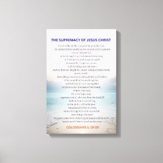 Toile The Supremacy Of Jesus Christ - Colossians 1:15-20
