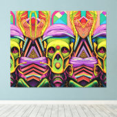 Toile The Three Cyborg Problem (Insitu (Plancher de Bois))