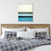 Toile 'The View' Art Abstrait bleu et gris (Insitu(Chambre))