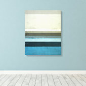Toile 'The View' Art Abstrait bleu et gris (Insitu (Plancher de Bois))