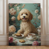 Toile Thé vintage pour chien Goldendoodle