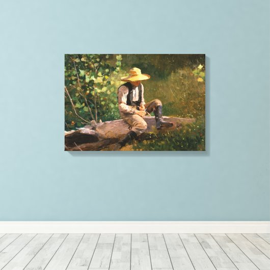 Toile The Whittling Boy (par Winslow Homer) (Insitu (Plancher de Bois))