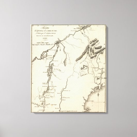 Toile Théâtre des opérations de l'Armée de terre dans le (Recto)