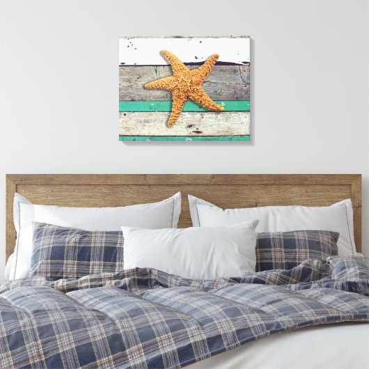 Toile Thème Plage Starfish Mariage Rustique (Insitu(Chambre))