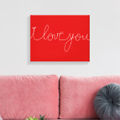 Toile thème rouge et blanc d'amour de décor (Insitu(Salon))