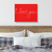 Toile thème rouge et blanc d'amour de décor (Insitu(Chambre))