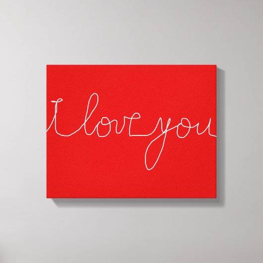 Toile thème rouge et blanc d'amour de décor (Recto)