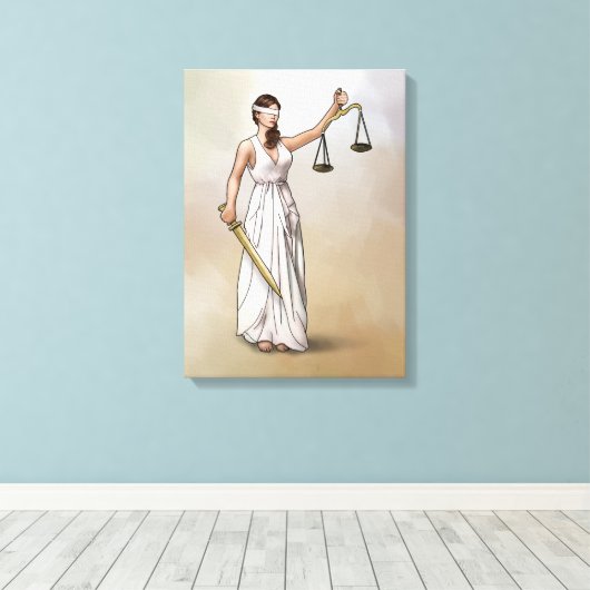 Toile Themis - Lady Justice (Insitu (Plancher de Bois))