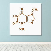 Toile Théobromine au chocolat Formule chimique moléculai (Insitu (Plancher de Bois))