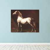 Toile Theodore Gericault Cheval gris Vintage (Insitu (Plancher de Bois))