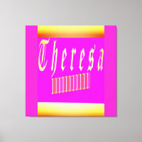 Theresa design choquant rose et or poster métal