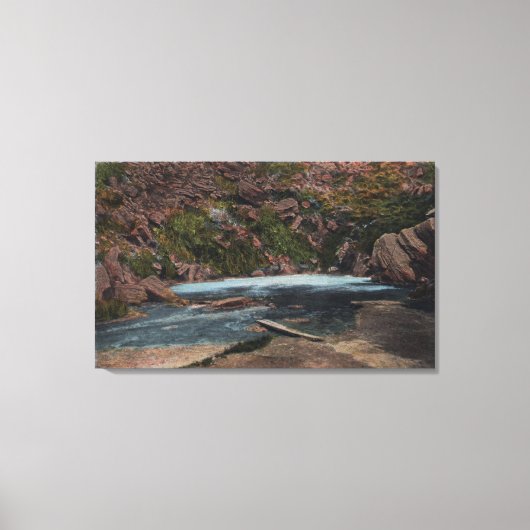 Toile Thermopolis, WY - Big Horn Hot Springs View (Recto)