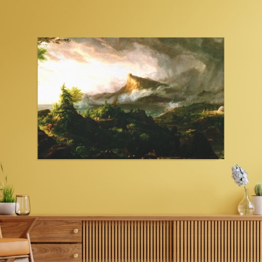 Toile Thomas Cole Le cours de l'Empire - Savage State (Insitu(Salon))