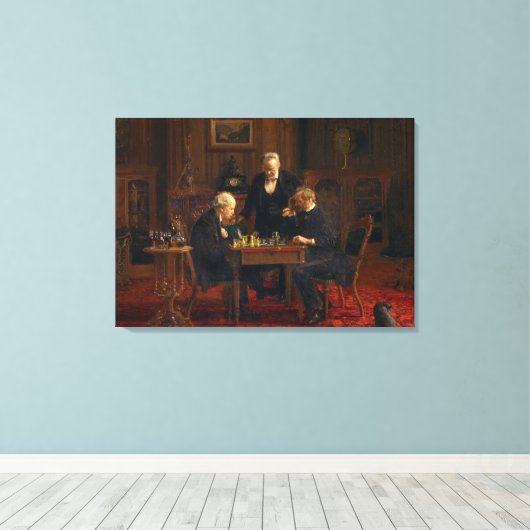 Toile Thomas Eakins Les Joueurs D'Échecs (Insitu (Plancher de Bois))