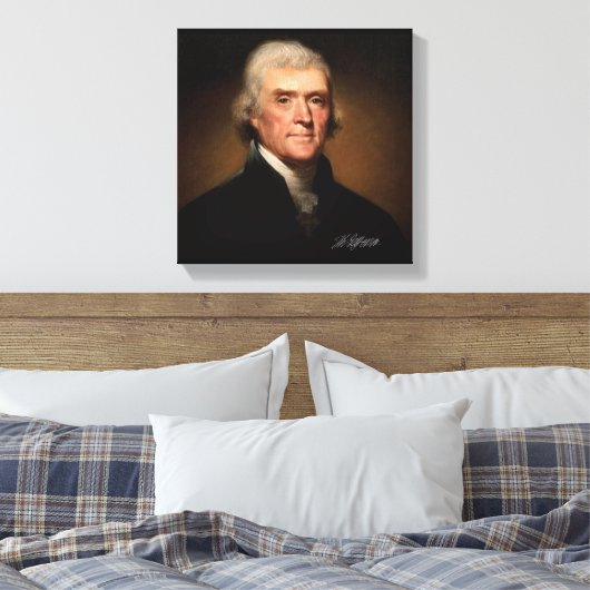 Toile Thomas Jefferson par Rembrandt Peale. Signature. (Insitu(Chambre))