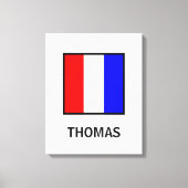 Toile Thomas Nom de famille Nautical Flag (Recto)