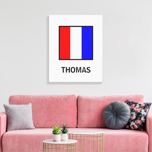 Toile Thomas Nom de famille Nautical Flag (Insitu(Salon))