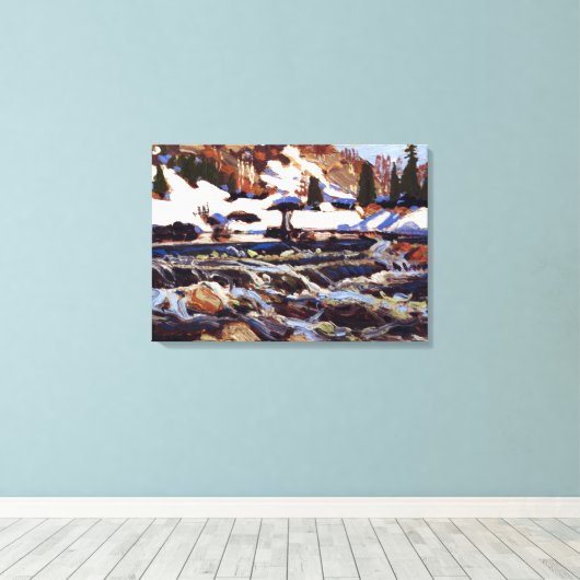 Toile Thomson - Les Rapids, peinture d'art (Insitu (Plancher de Bois))