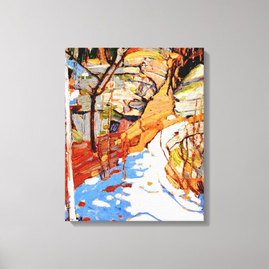 Toile Thomson - Neige et rochers, (Recto)