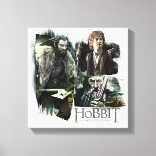Toile THORIN OAKENSHIELD™, BILBO BAGGINS™, & Gandalf Art
