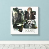 Toile THORIN OAKENSHIELD™, BILBO BAGGINS™, & Gandalf Art (Insitu (Plancher de Bois))