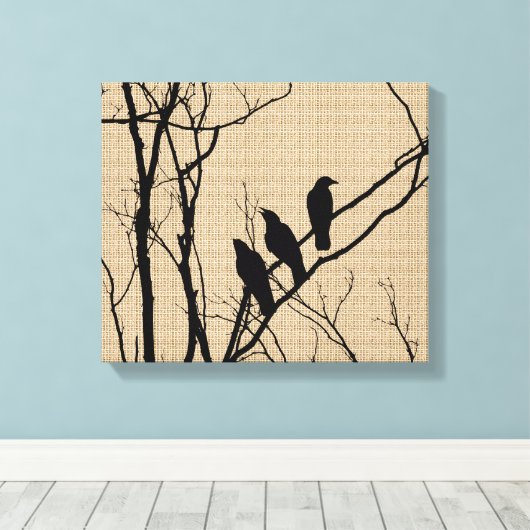 Toile Three Birds on Canvas (Insitu (Plancher de Bois))