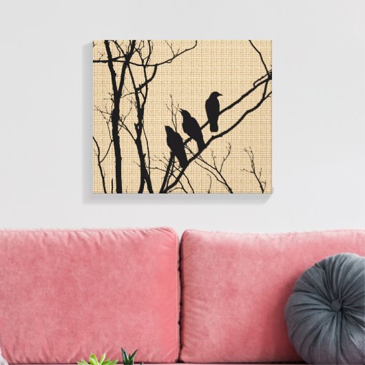 Toile Three Birds on Canvas (Insitu(Salon))