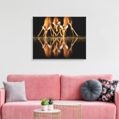 Toile Three Impala Drink Together at Night (Insitu(Salon))