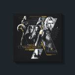 Toile Thunderbolts* | Group Graphic<br><div class="desc">Featuring the likeness of: Wyatt Russell, David Harbour, Sebastian Stan, Lewis Pullman, and Florence Pugh| Keep the Thunderbolts* close with this sharp, multi-panel design. Combining halftone textures with bold gold highlights, this graphic captures the identities of the MCU's most talented anti-heroes. It’s a sleek, tech-inspired look that fits perfectly on...</div>