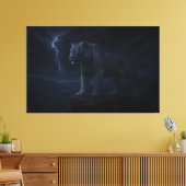 Toile Thunderstorm Blue-Eye White Tiger – Fantasy Art (Insitu(Salon))
