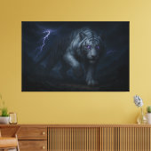Toile Thunderstorm King White Tiger – Fantasy Art (Insitu(Salon))