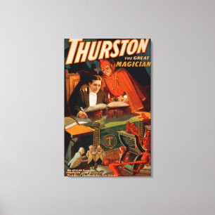 Toile Thurston le grand magicien avec la magie de diable