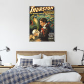 Toile Thurston le grand magicien tenant la magie du crân (Insitu(Chambre))