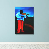 Toile Ti-Jean le violoniste 2008 (Insitu (Plancher de Bois))