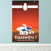 Toile Tianwen-1 L'art spatial chinois (Insitu (Plancher de Bois))