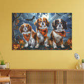 Toile Tibetan Spaniel Halloween Effrayant (Insitu(Salon))