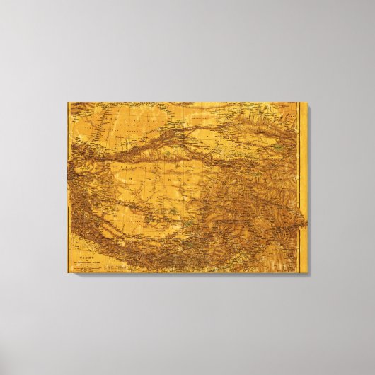 Toile TibetCarte panoramiqueTibet (Recto)