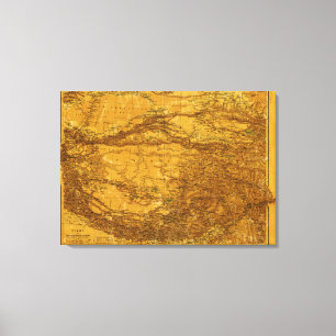 Toile TibetCarte panoramiqueTibet