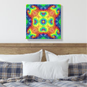 Toile Tie Dye Sky Vintage Kaleidoscope fractal (Insitu(Chambre))