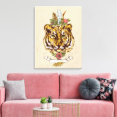 Toile Tiger Boho Style Portrait (Insitu(Salon))