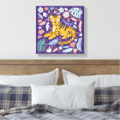 Toile Tiger Cute Floral (Insitu(Chambre))