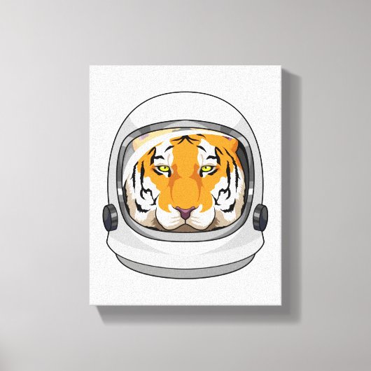Toile Tiger en astronaute avec casque (Recto)