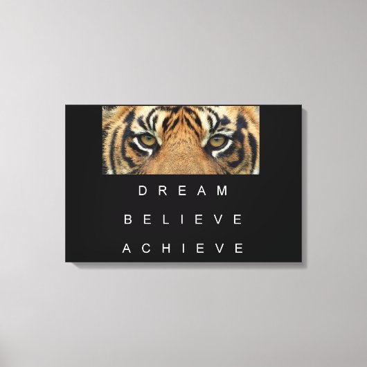 Toile tiger eyes performance motivation citation (Recto)