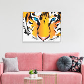 Toile TIGER SUR CANVAS-ORANGE 20 "x 16" (Insitu(Salon))